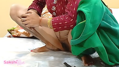 Pussy shaving Video Desi Maid in Boss Room with caught owner stepson Hindi dirty talk