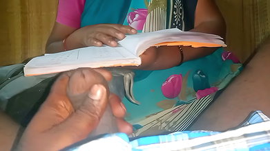 Tamil Tuition Teacher Handjob with Boyfriend Cock