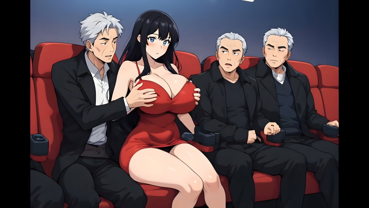 The Three of Them at a Public Movie Theater – desi49