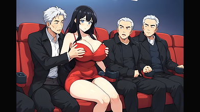 The three of them at a public movie theater