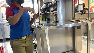 pizza delivery girl gets her pussy fucked 1