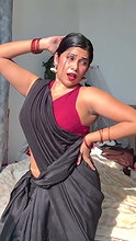 Malayali Lady’s Sexy Navel Dance in Red Blouse and Black Saree My Desi