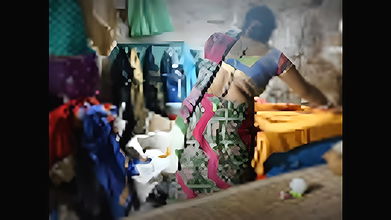 Elder stepsister stripped naked and fucked in doggy style from behind India Desi girls sax