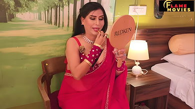 Beautiful Big Ass Big Boobs Curvy Indian Bhabhi in Red Saree Sex with Pizza Boy