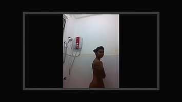 indian teen babe sanjana in bathroom