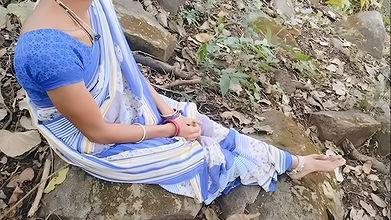 Hot sexy girl was alone in forest when a stranger was came there and ask her pussy and fucking hard and best blowjob with audio