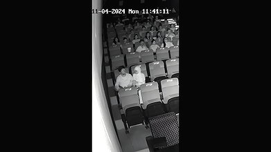 Theatre cctv Blowjob Swallowing cum