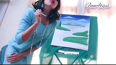 Babe Takes BBC Deep Down Throat.