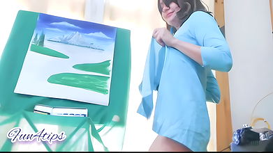 Slutty Girl Gets Naked and Sucks Dick Live.