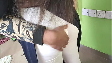 BDSM one hand tied on ceiling and romance in fancy stone churidhar and leggings by Vaishnavy and Sharun Raj , Leggings an