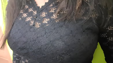 Black net top and white skirt hot romance by Vaishnavy and Sharun Raj, Mallu couple hot kiss and navel romance, Desi coup