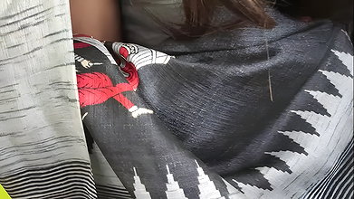 Vaishnavy seduce Sharun Raj and doing hot kiss romance in saree, Mallu couple seduce and hot kiss romance , Malayali sedu