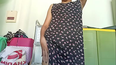 Horny cute girl with smooth body and seducing with smooth masturbating