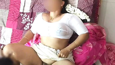 Cheating desi bhabhi in wet white blouse tits bouncing quick fuck