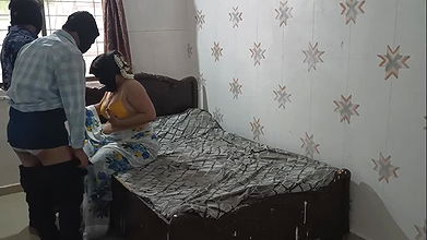 Desi House Keeper Gangbang Threesome Doggy Style Hard-core Fucking with House Owner and Stepbrother