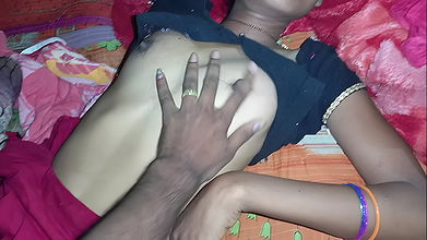 Indian Desi Couple Both Home Alone Having Sex and Her Husband Fingering Her Pussy