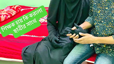 Teacher took advantage of student’s poverty and fucked hard