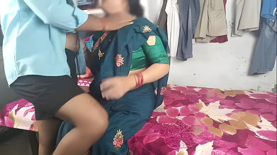 Brother-in-law made Bhabhi suck his cock in a closed room and then fucked her, (clear Hindi voice)