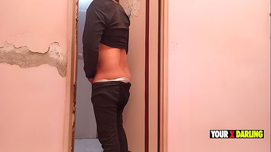 Punjabi Jatti Caught Bihari Masturbate in Her Bathroom and Punish Him