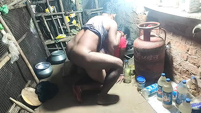 Naked sister-in-law and fucked in the village kitchen