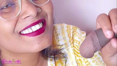 Indian_ Desi Bhabhi spust w ustach, kutas ssanie do Dewara, Sex oralny z bliska