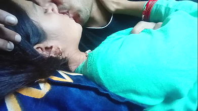 Horny girlfriend kissing so lovely with boyfriend and sucking boobs