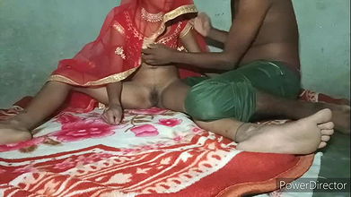 Indian new married hot couple bride fucking