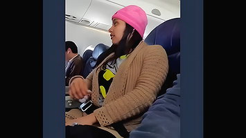 Woow Desi Daring Girl in Flight