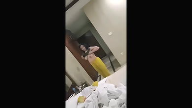 Bhabhi captured by lover in hotel,while she wearing after Fucking session with clear hindi audio