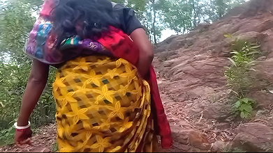 Village Bhabhi Facked by a School Student in forest