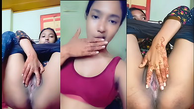 18+ Desi Girl Fingering Tight Pussy Showing Boobs Indian Village Bhabhi