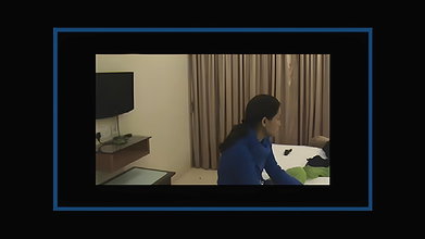 indian wife on honeymoon trying different outfits