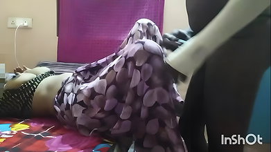 Fucked the Bhabhi with big boobs while lying on the bed
