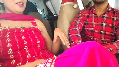 Great Christmas gift A rich black cock in car public risky