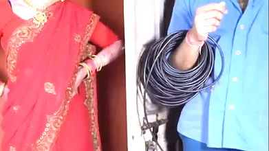 Indian desi woman enjoying fun with husband’s friend clear Hindi voice