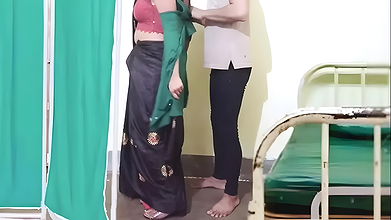 In the doctor’s chamber of the hospital, the ward boy the doctor a lot