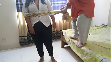Indian Young 18+ Lady Boss Fucked By Office assistant with Her Hands tied – Rough Anal Fuck & Cum