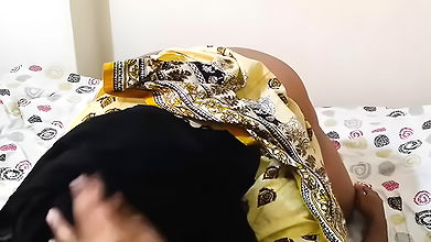 Hot Stepmom & Stepson Bed Share When Father Go To Office For Night Duty