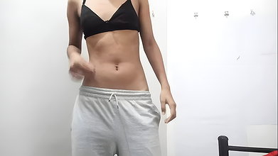 Hot cute girl getting organism  uff thandi mai garmi