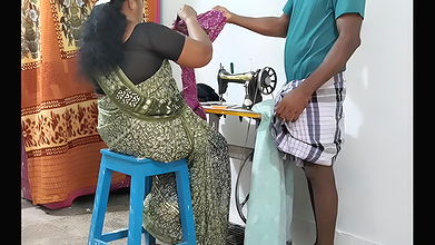 My Mother in Law Was Sewing Clothes and I Had Sex with Her as if I Was Helping Her