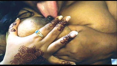 Hot desi sexy girl presses boobs and sucks boobs and nipples