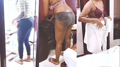 Indian Tamil Girl Dress Changing Infront Of Boy Friend Desi Big Ass