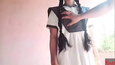 A school going girl was sex by the teacher of tuition in the class room