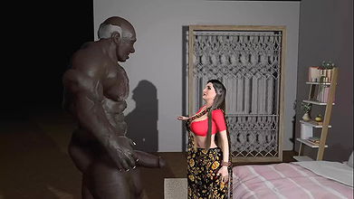 Sexy Desi Bahu Savita hot kissing and licking with Sasur