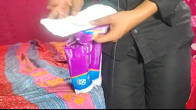 Cute Young Desi Bhabhi Fucked Hard by Devar in the kitchen while changing a pad