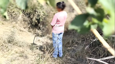 Beautiful Village girl Stuck in Jungle, She was desperate for sex, then someone fucked her with a big Dick, Tight Pussy Fuck