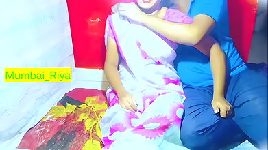 Indian Stepmom offered her big boobs to her hot stepson and enjoy sex hard Hindi sexy voice