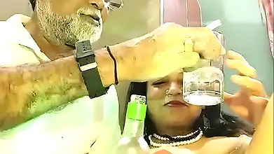 Aunty Enjoy sex her step uncle smoke cigarette, alcohol with fore play,Sexy aunty