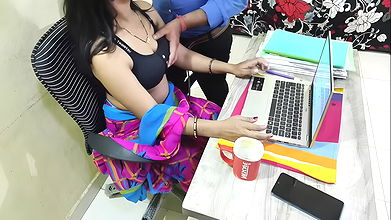 Hot Indian bhabhi fucked office by office employ hindi audio