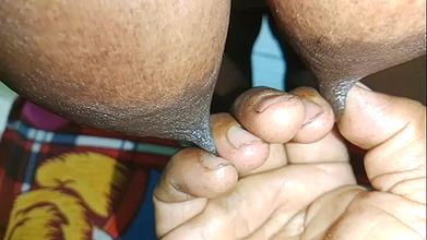 Tamil homemade video of husband milking a cow girl aunty by applying oil